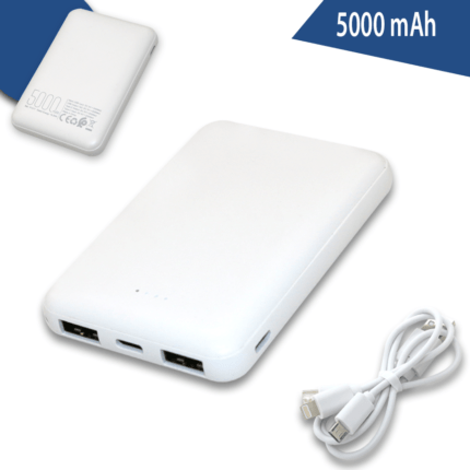 Mini PowerBank 5000 MAH Blanc