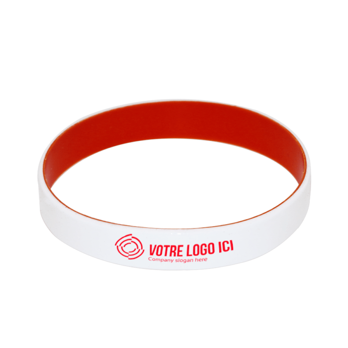 Bracelet Blanc Laserable Publicitaire