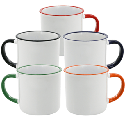 Mug en porcelaine avec Touche Coloré